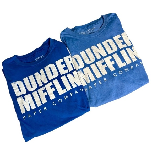 V🌺DUNDER MIFFLIN LOT/BUNDLE (2)The Office -DunderMifflin Inc Paper Co.TeeShirts - Picture 2 of 9